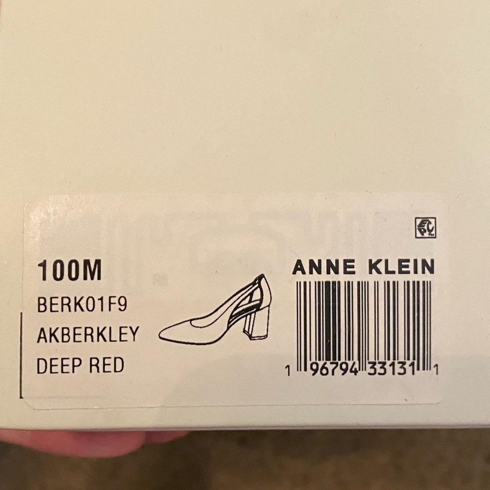 Ann Klein Womens Deep Red Berkley Pump Point Toe Heels - Picture 10 of 10